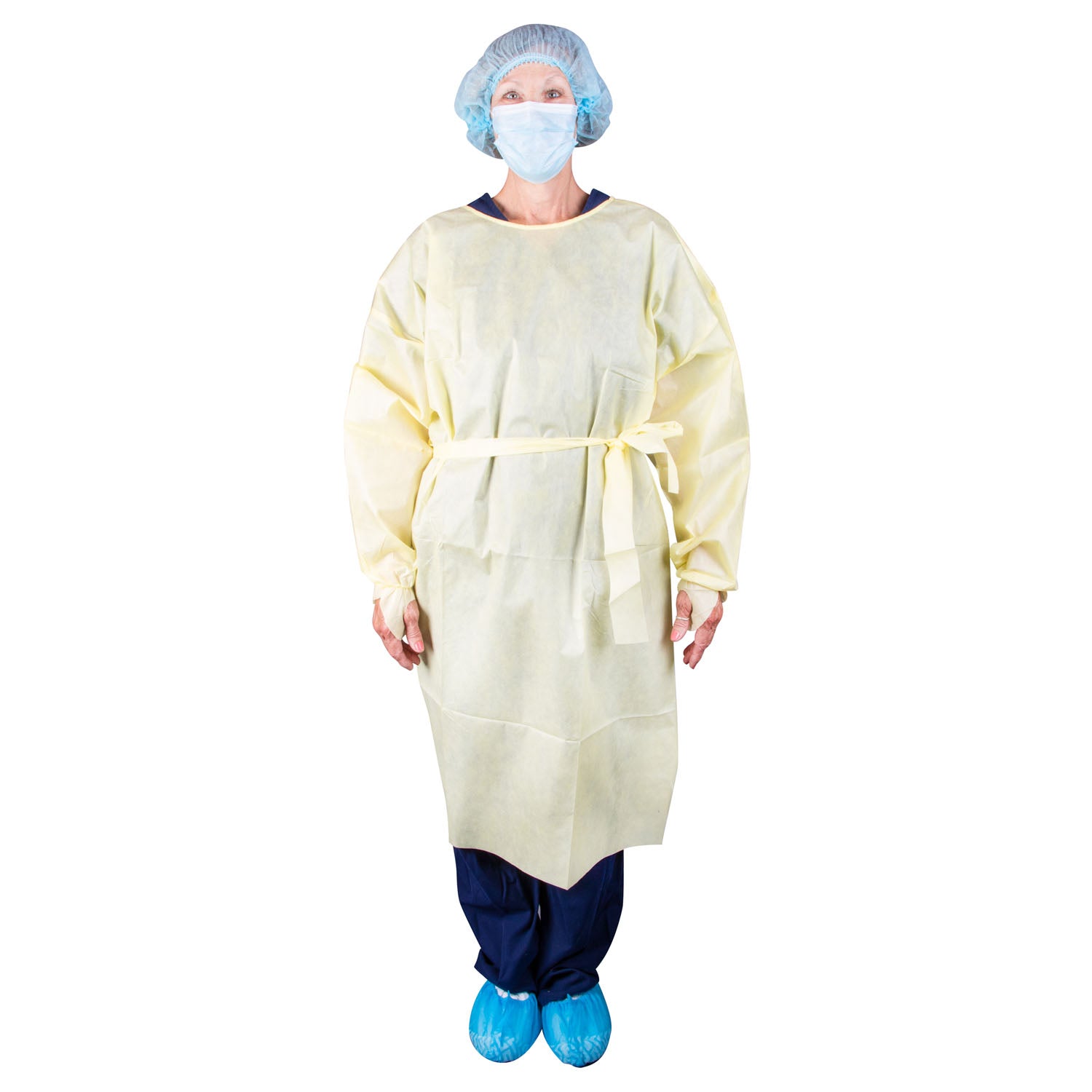 Dukal Corporation-309 Isolation Gown, Over-the-Head, Level 2, Universal, Yellow (10/bg, 10 bg/cs)