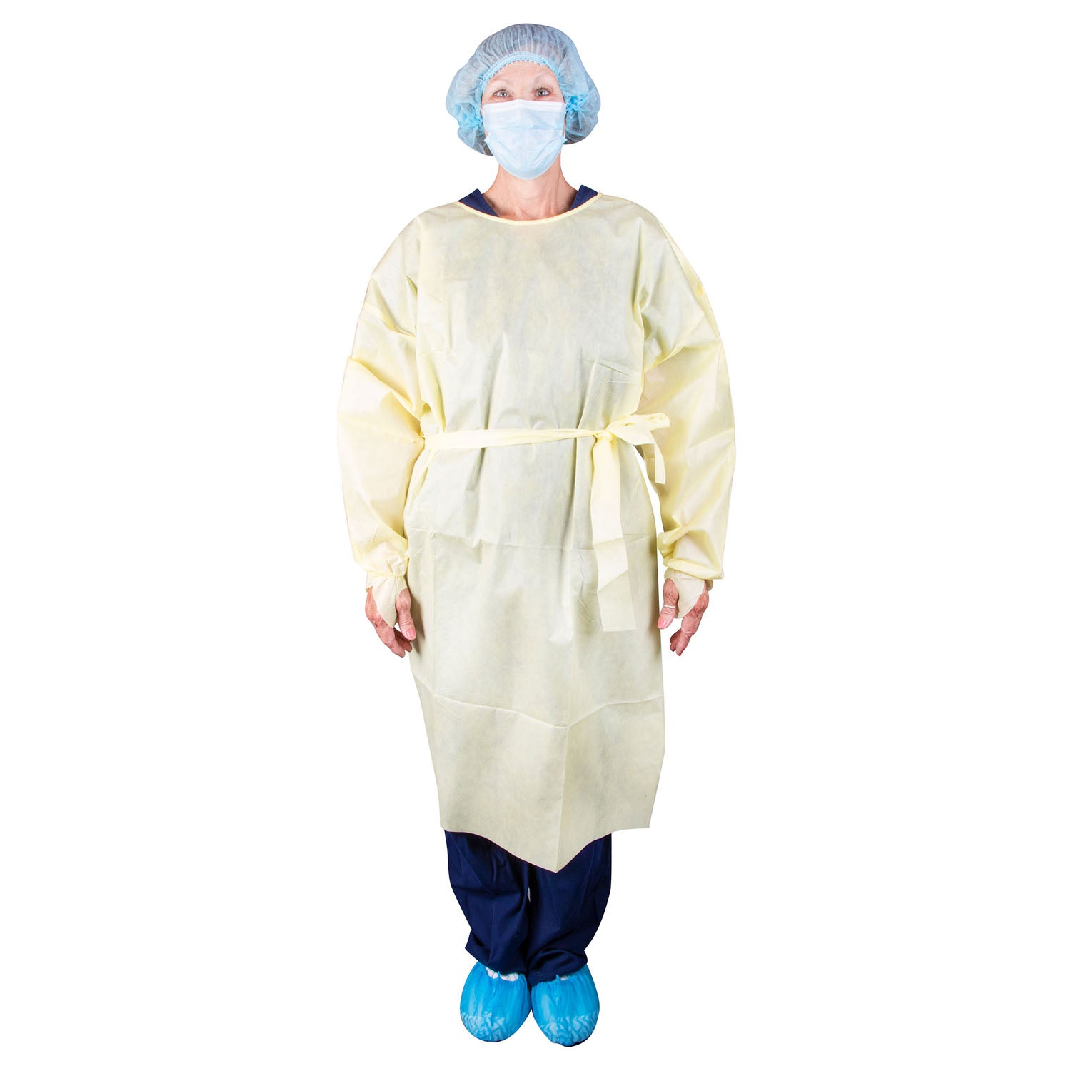 Dukal Corporation-309 Isolation Gown, Over-the-Head, Level 2, Universal, Yellow (10/bg, 10 bg/cs)