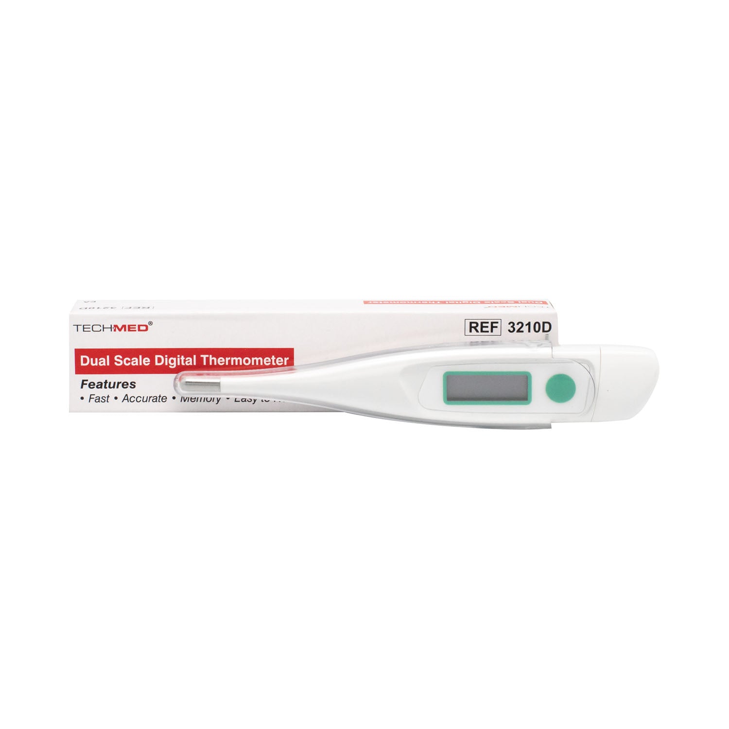Dukal Corporation-3210D-360 Digital Thermometer, Dual Scale, 10 Second Read (12/bx) (To Be DISCONTINUED)