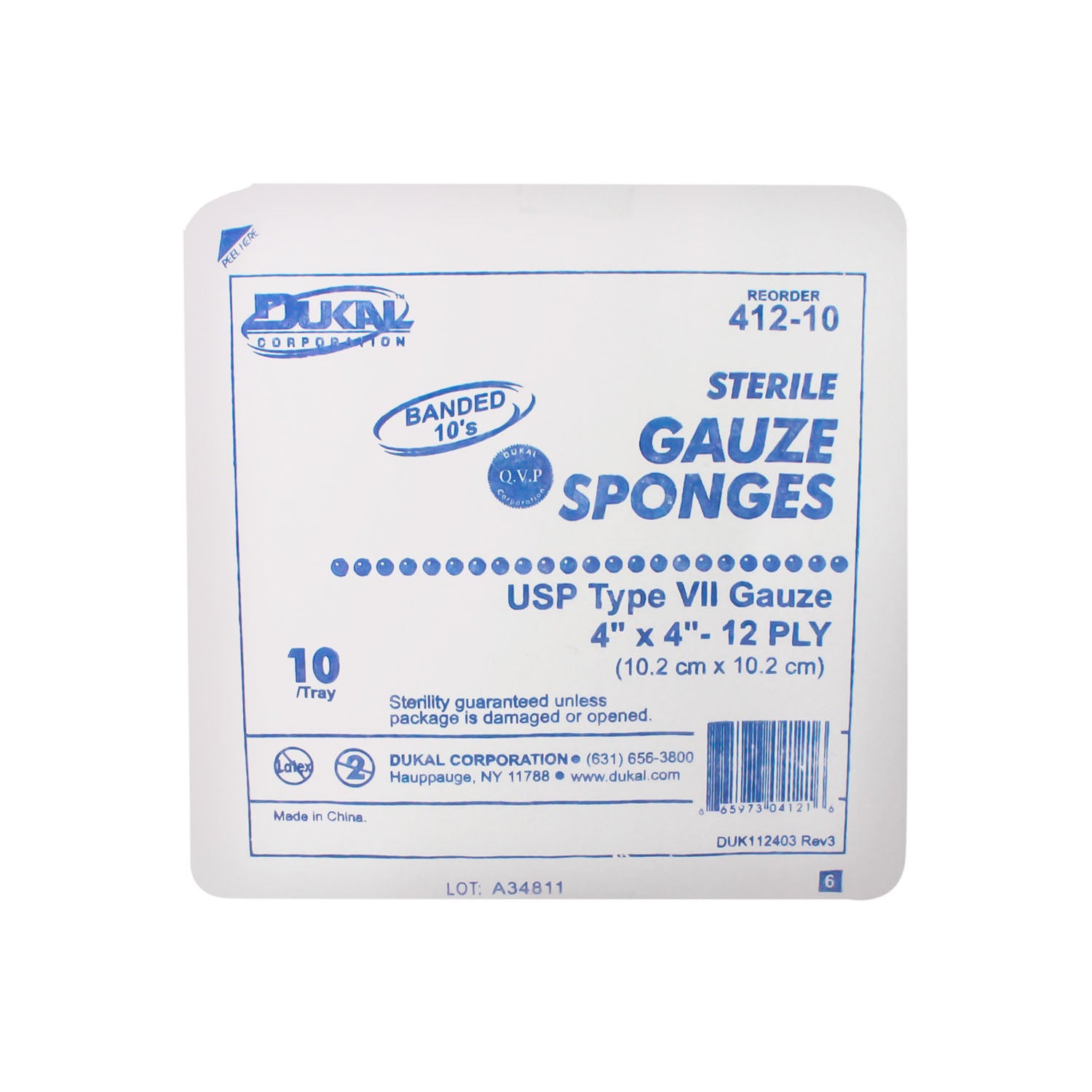 Dukal Corporation Woven Cotton Gauze Sponges