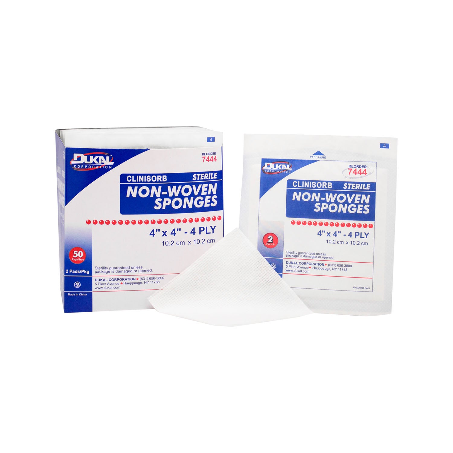 Dukal Corporation Clinisorb Non-Woven Sponge, 4-Ply, Sterile