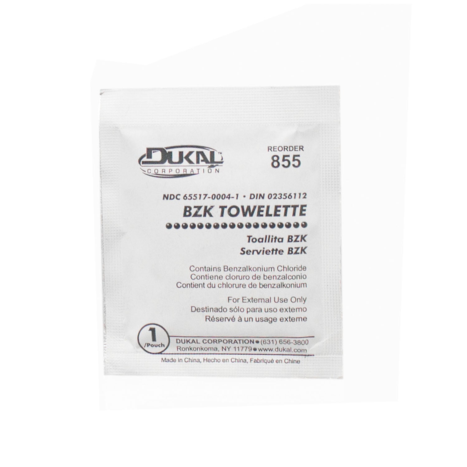 Dukal Corporation BZK Towelette