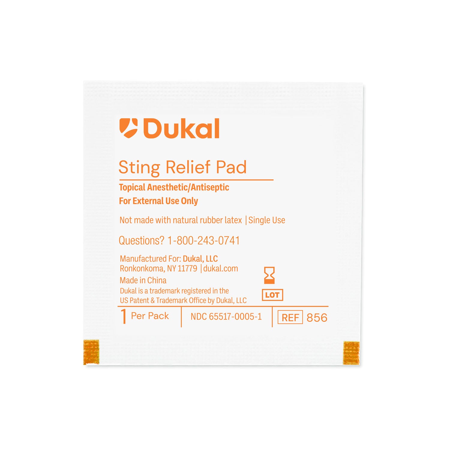 Dukal Corporation Sting Relief Pads