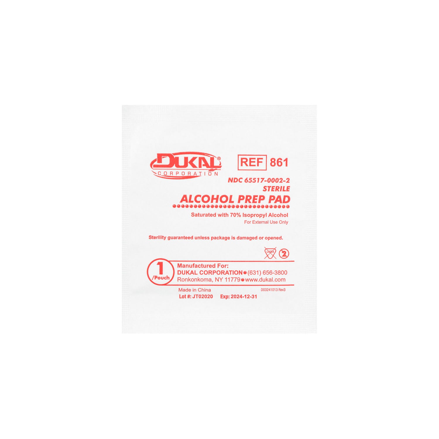 Dukal Corporation Alcohol Pads