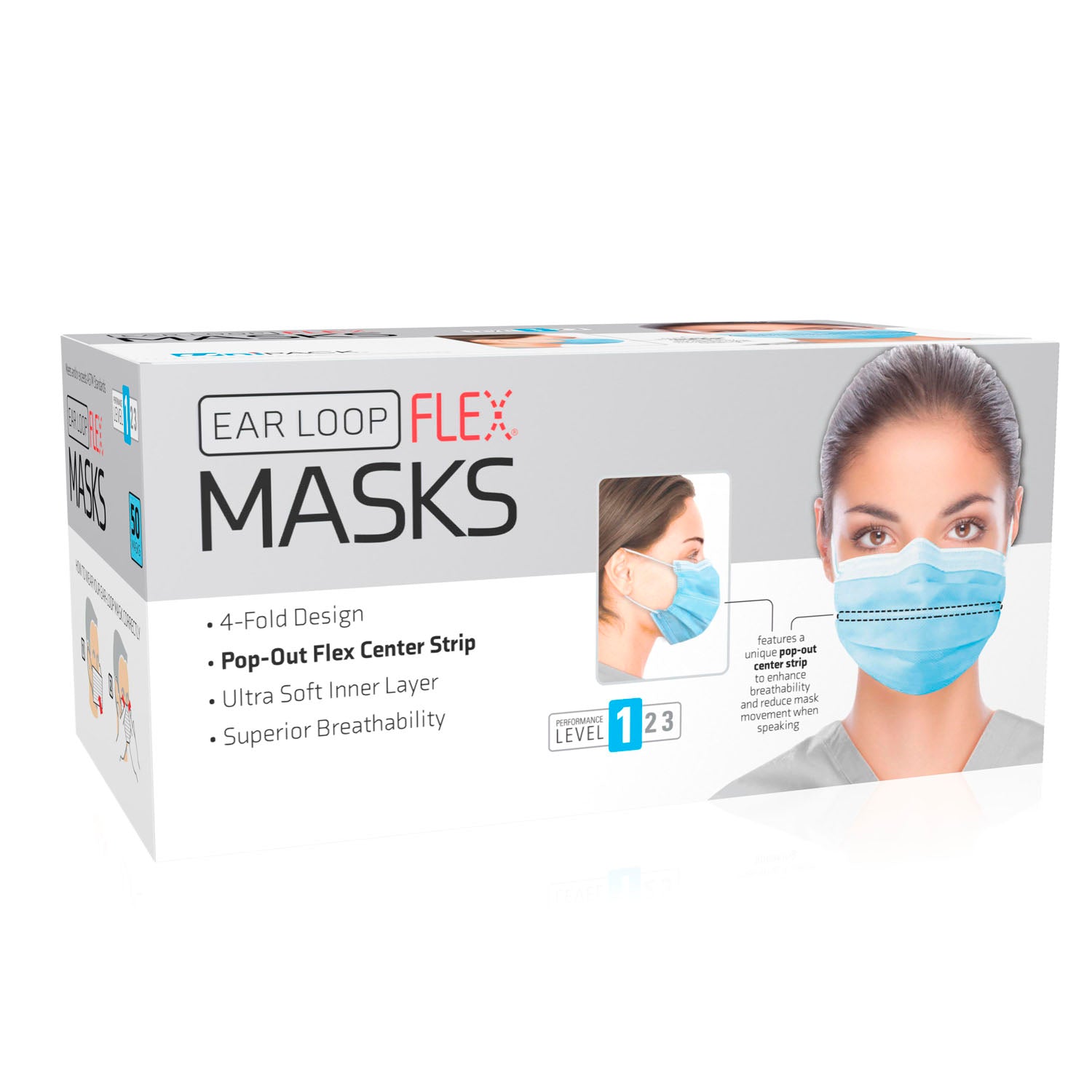 Dukal Corporation Flex Mask Level 1 Ear-Loop