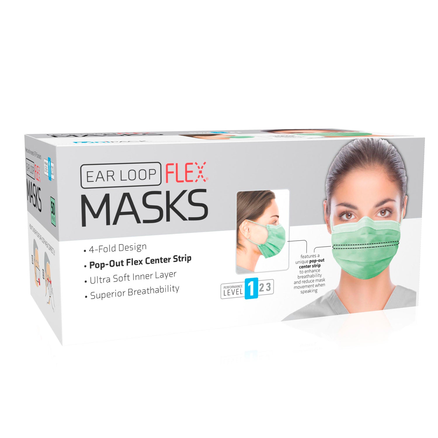 Dukal Corporation Flex Mask Level 1 Ear-Loop