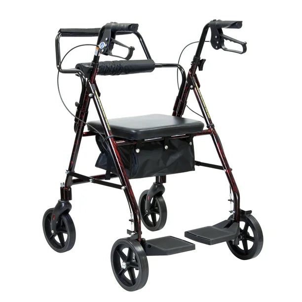 Dynarex-RPRL-11FR08 Duo Rollator Foot Rest includes bolts/washers Black, 1 EA