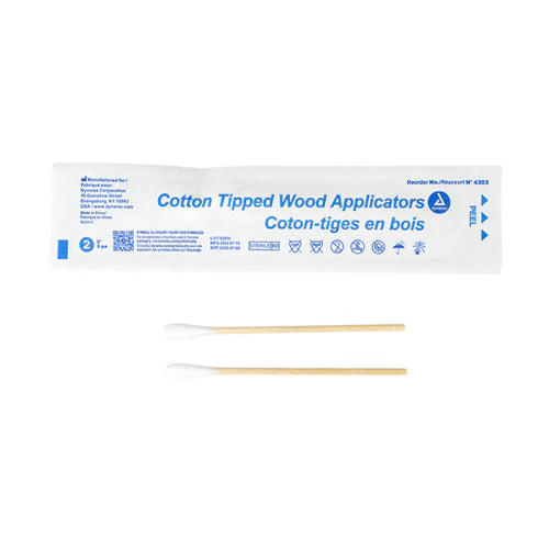 Dynarex Cotton Tipped Wood Applicators