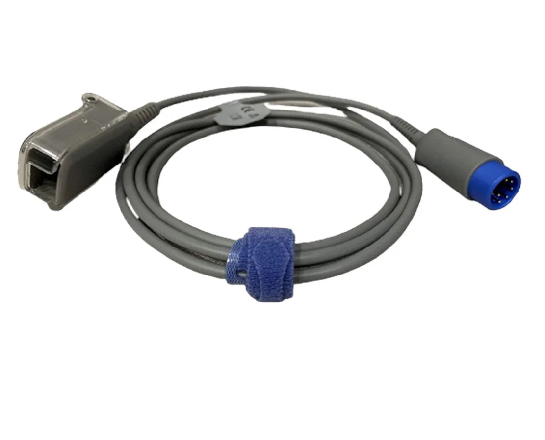 Cable de extensión de 7 pines para SpO2, 2 m. Convierte la conexión Edan Lemo en una conexión DB9.
