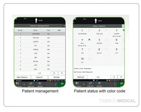 Monitor de signos vitales con control puntual, monitoreo continuo y modo de ronda de guardia. PANI y SpO2. Pantalla táctil, Wi-Fi y memoria interna para revisión de datos y almacenamiento de pacientes. Impresora instalada en el costado de la unidad.