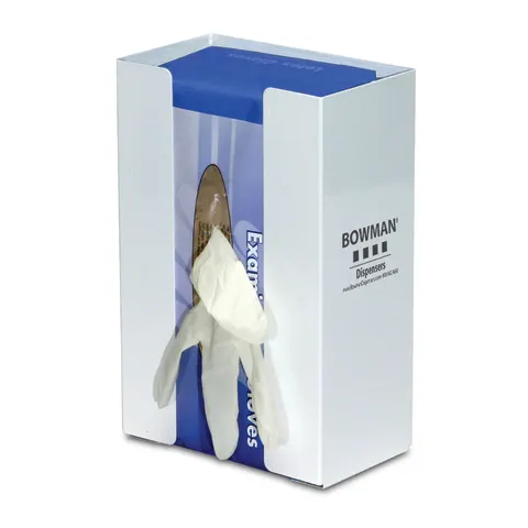 Bowman Dispensers/Marketlab-GB-074 Single Glove Box Dispenser, White Steel Large • 6.5" x 3.8"D x 9.96"H