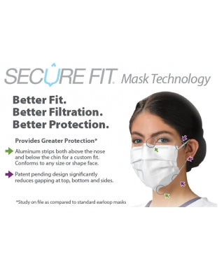 Crosstex Procedural Earloop Mask w/ Secure Fit™ Mask Technology