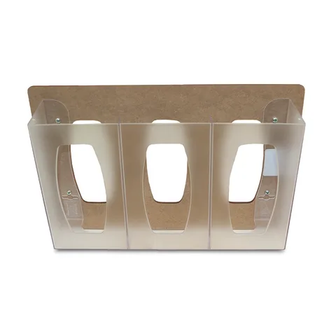Bowman Dispensers/Marketlab-GL300-1214 Polycarbonate Glove Box Dispenser, Triple • 17.08"W x 4.22"D x 10.11"H