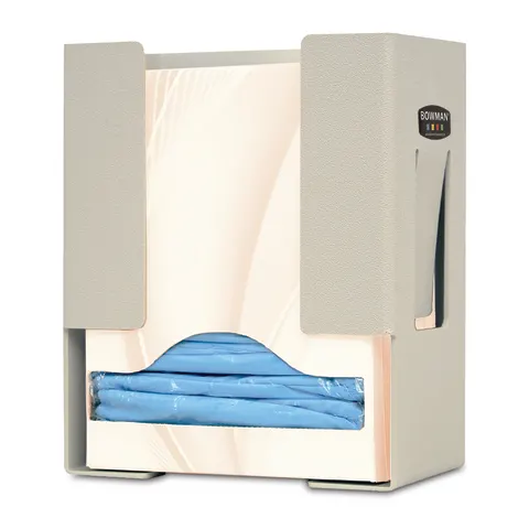 Bowman Dispensers/Marketlab-GN100-0212 ABS Dispenser, Boxed Gown • 7.95"W x 4.95"D x 9.85"H
