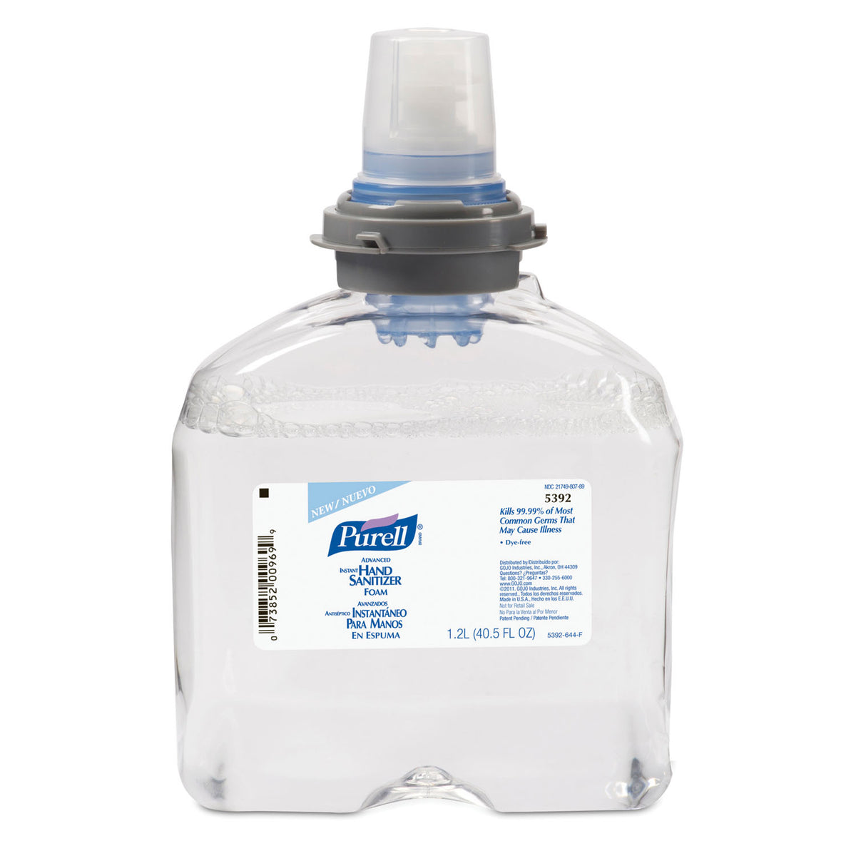 Gojo-5392-02 TFX™ Instant Foam Hand Sanitizer, 1200mL (2/cs, 240 cs/plt)