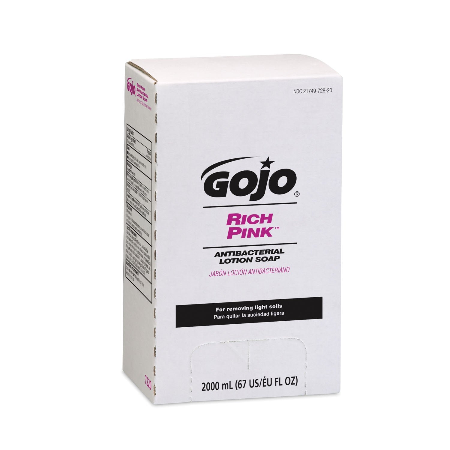 Gojo-7220-04 Rich Pink Antibacterial Lotion Soap (4/cs)