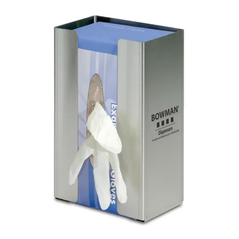 Bowman Dispensers/Marketlab-GS-073 Stainless Steel Glove Box Dispenser, Single • 6.5"W x 3.8"D x 9.96"H