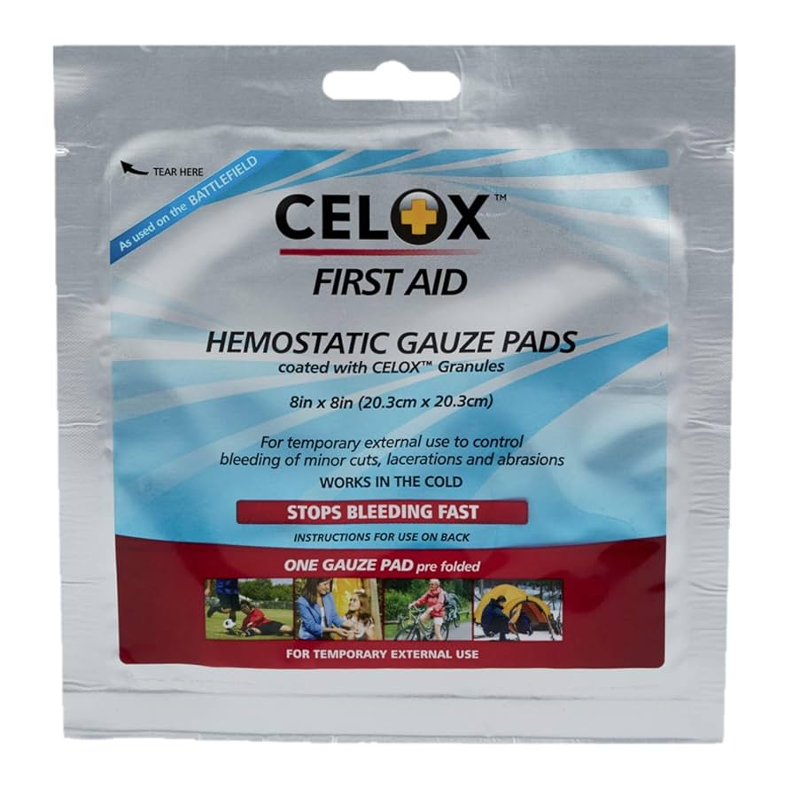 Safeguard Medical-30-255 Celox EMS Gauze Pads - 8" x 8"