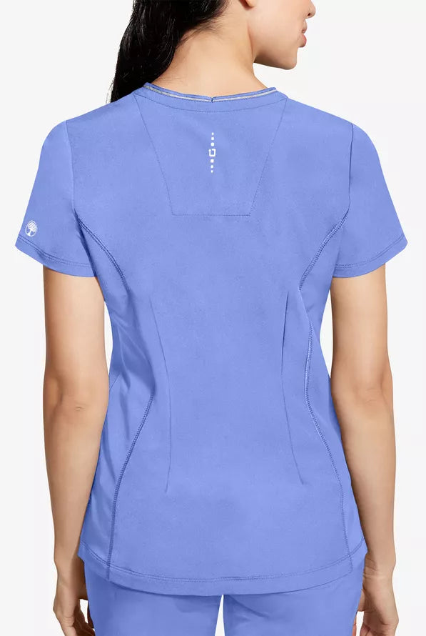 360 by Healing Hands Women's Sonia Zip Y-Neck Scrub Top