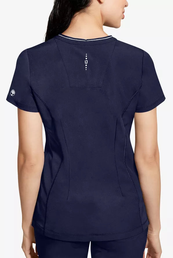 360 by Healing Hands Women's Sonia Zip Y-Neck Scrub Top