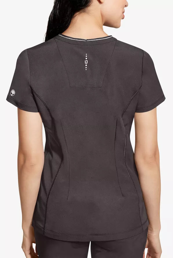 360 by Healing Hands Women's Sonia Zip Y-Neck Scrub Top
