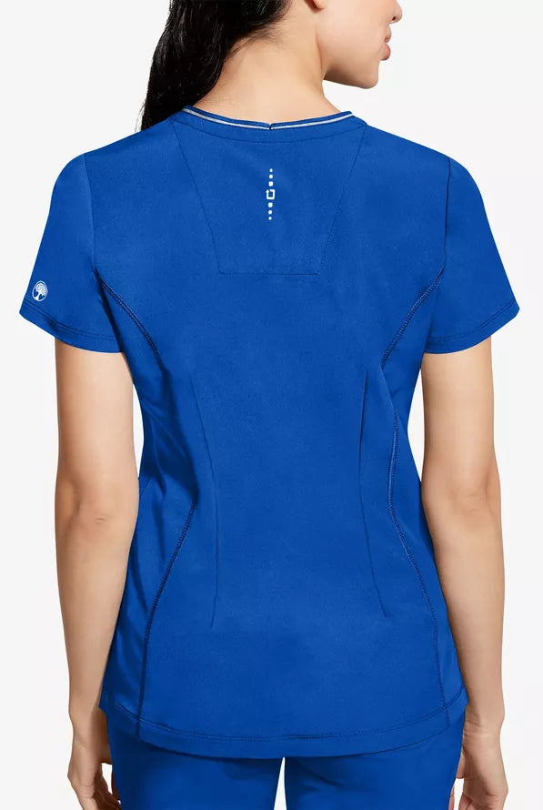 360 by Healing Hands Women's Sonia Zip Y-Neck Scrub Top