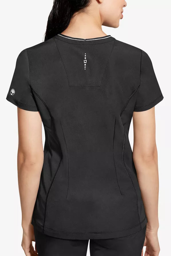 360 by Healing Hands Women's Sonia Zip Y-Neck Scrub Top