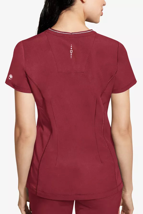 360 by Healing Hands Women's Sonia Zip Y-Neck Scrub Top