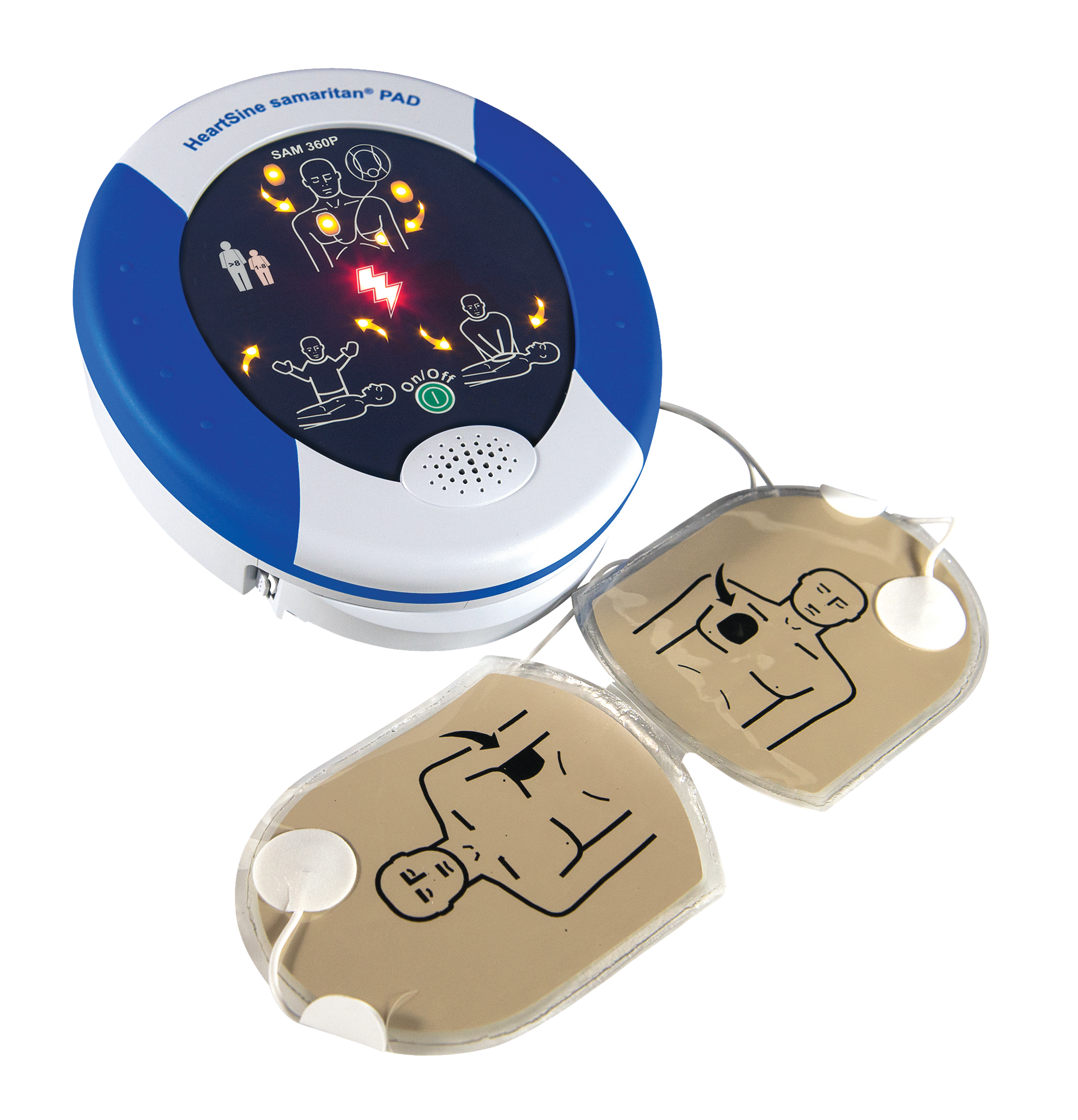 STRYKER-360-STR-US-10 samaritan® PAD 360P, 1 Pad-Pak para adultos, 1 estuche de transporte estándar, manual del usuario