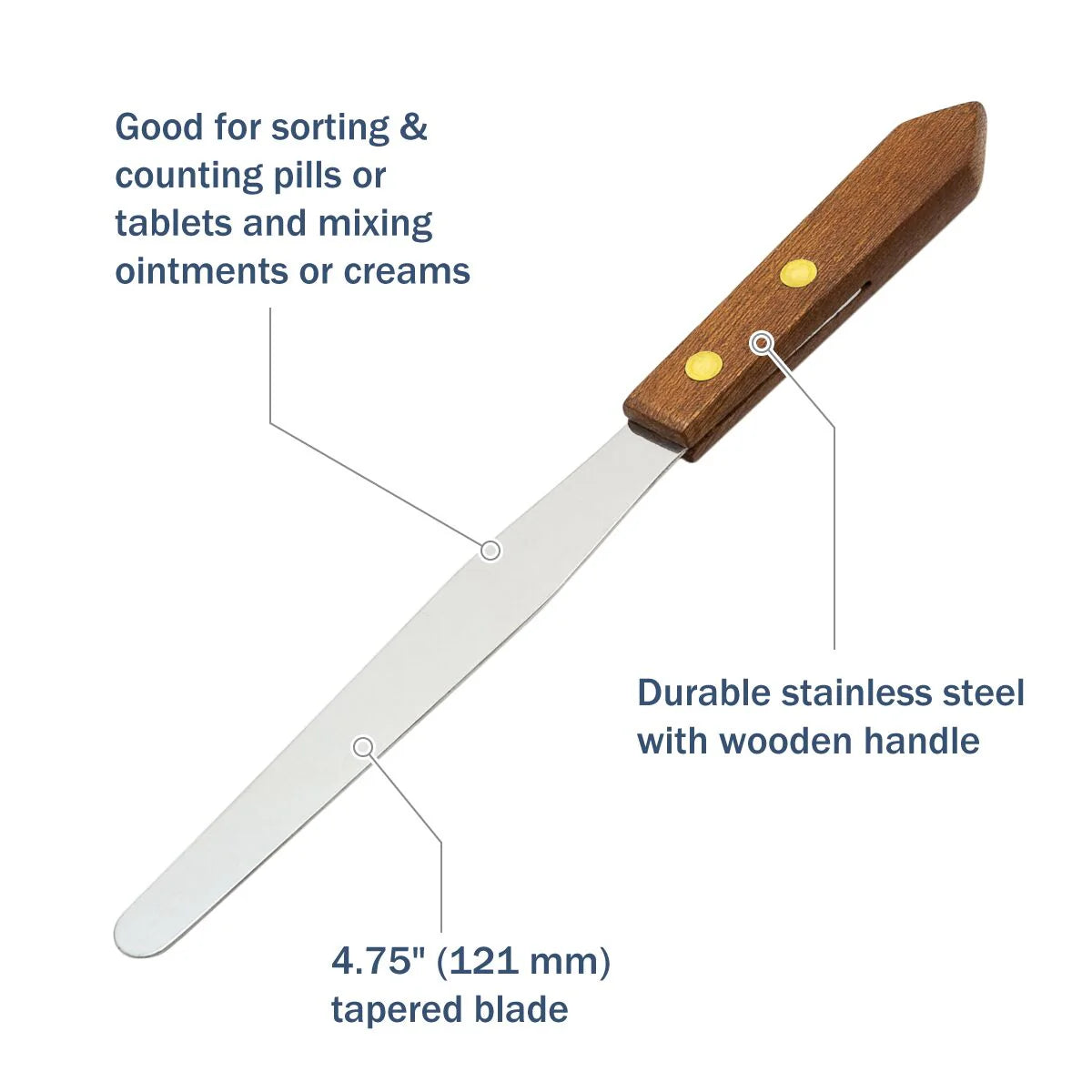 Apothecary Products Tapered Stainless Steel Spatula