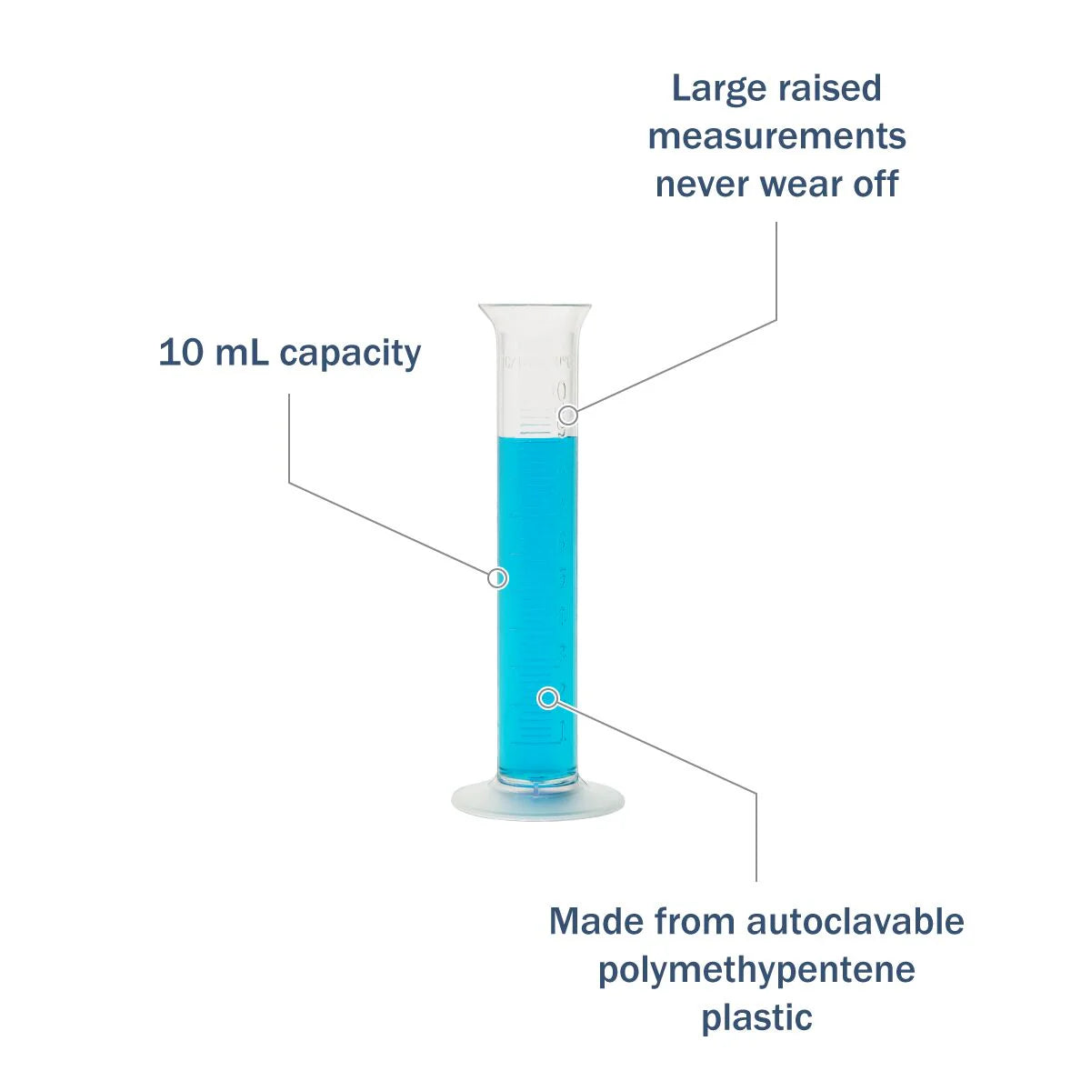 Apothecary Products Transparent & Autoclavable Graduated Cylinder