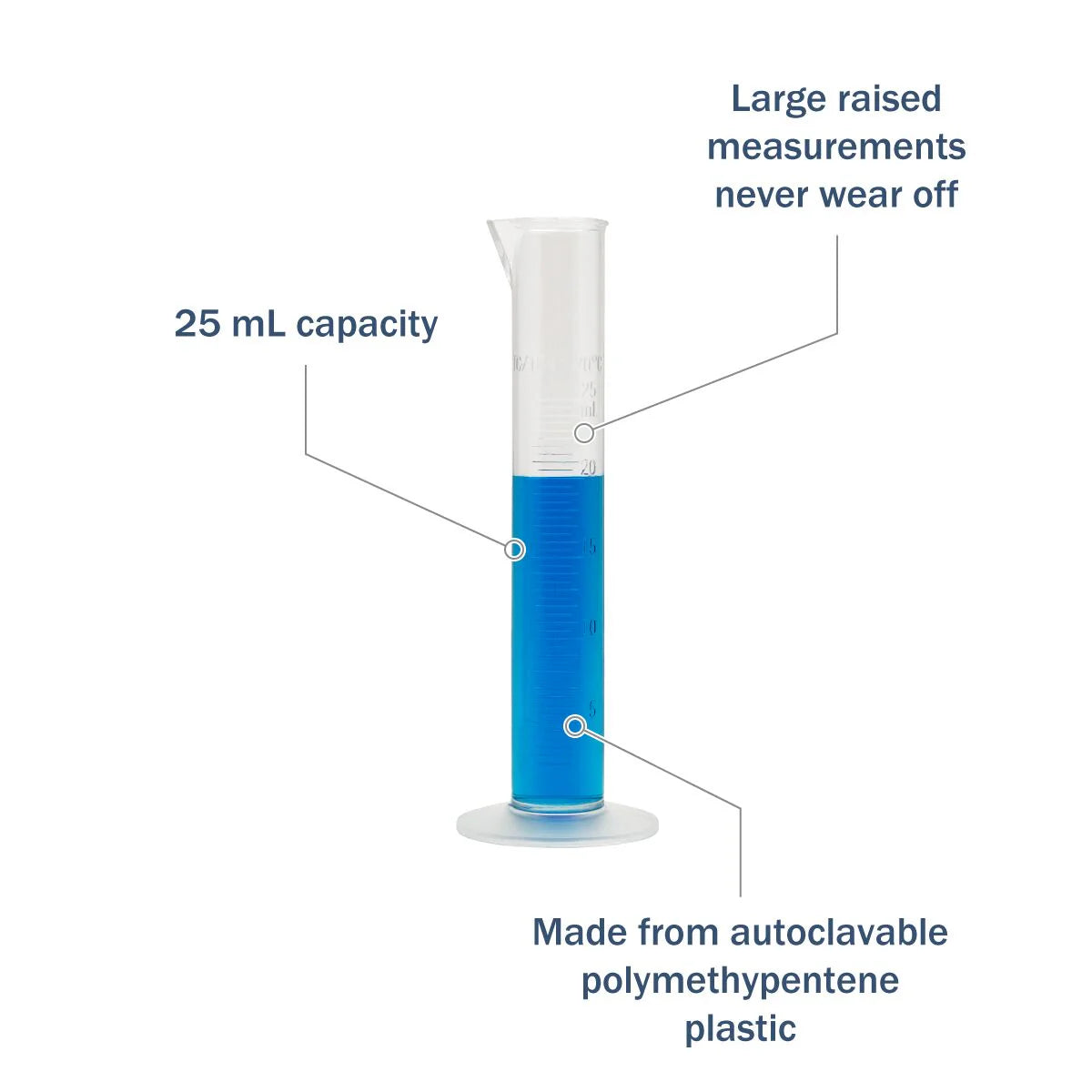 Apothecary Products Transparent & Autoclavable Graduated Cylinder