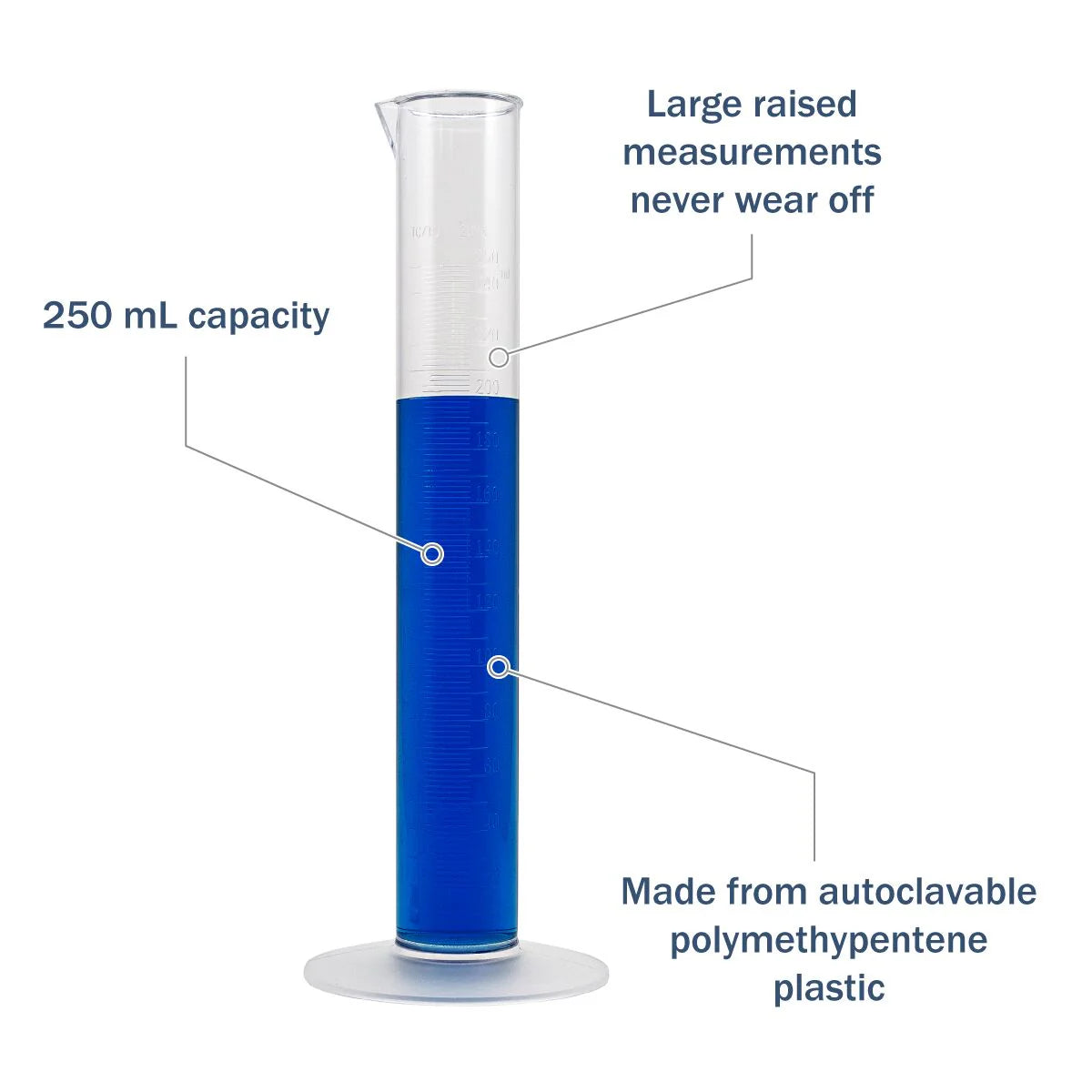 Apothecary Products Transparent & Autoclavable Graduated Cylinder