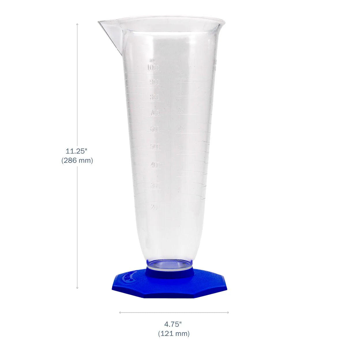 Apothecary Products Double-Scale Polymethylpentene Pharmaceutical Graduate