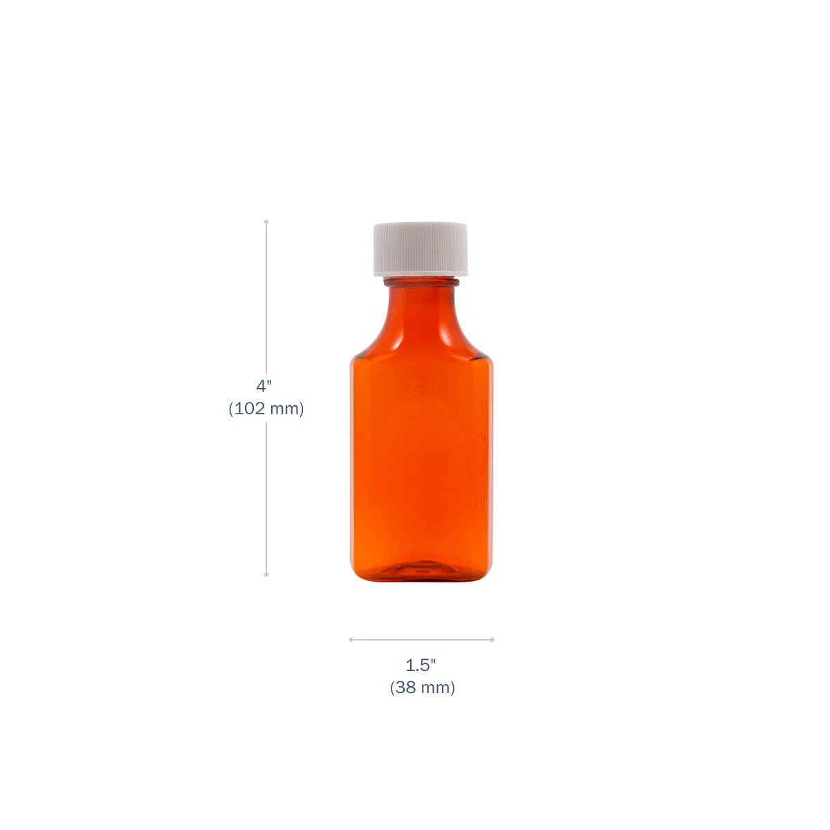 Apothecary Products-30680 Ezy Dose® Amber Oval Pharmacy Bottle 2 oz