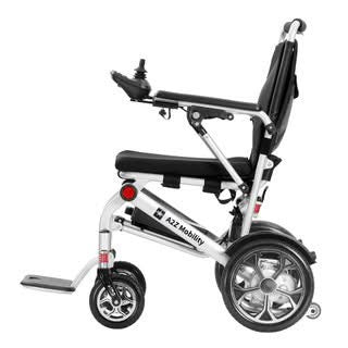 A2Z Mobility-A2Z76003L Lightweight Electric Folding Wheelchair – 220 lb Capacity