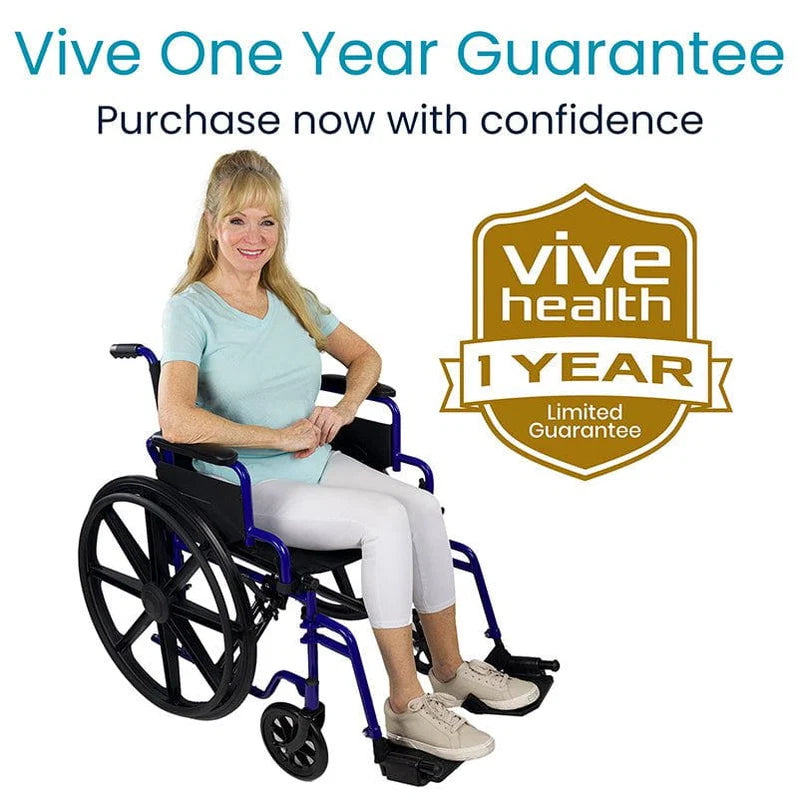 Vive Health-MOB1078BLU Heavy Duty Wheelchair - Blue