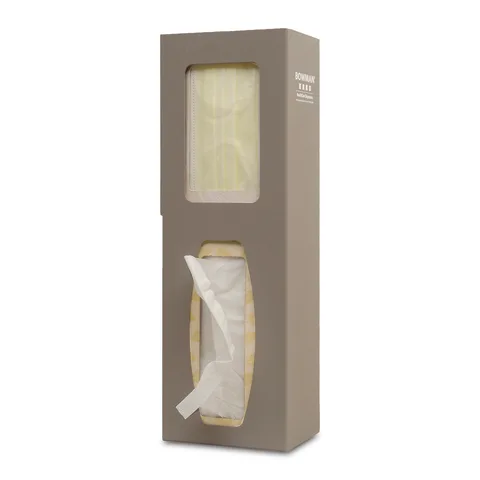 Bowman Dispensers/Marketlab-KS122-0529 Aluminum Mask and Tissue Holder • 7.21"W x 4.29"D x 15.11"H