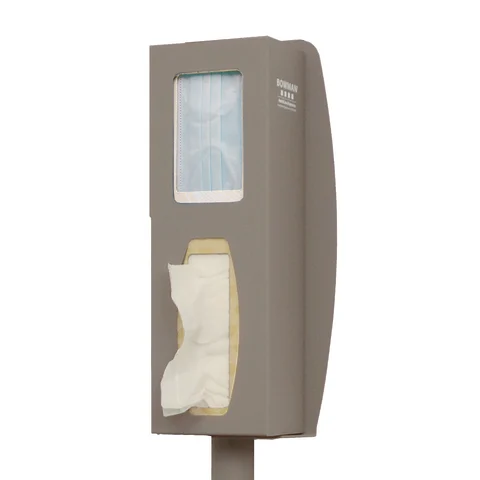 Bowman Dispensers/Marketlab-KS123-0529 Aluminum Vertical Mask and Tissue Dispenser • 7.21"W x 4.29"D x 15.11"H