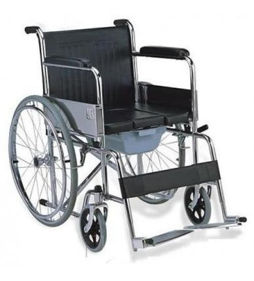 A2Z Mobility-A2Z-608BLK Commode/toilet wheelchair - Black