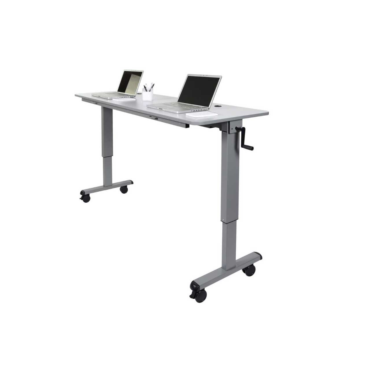 Luxor-STAND-NESTC-72 72" Adjustable Flip Top Table with Crank Handle