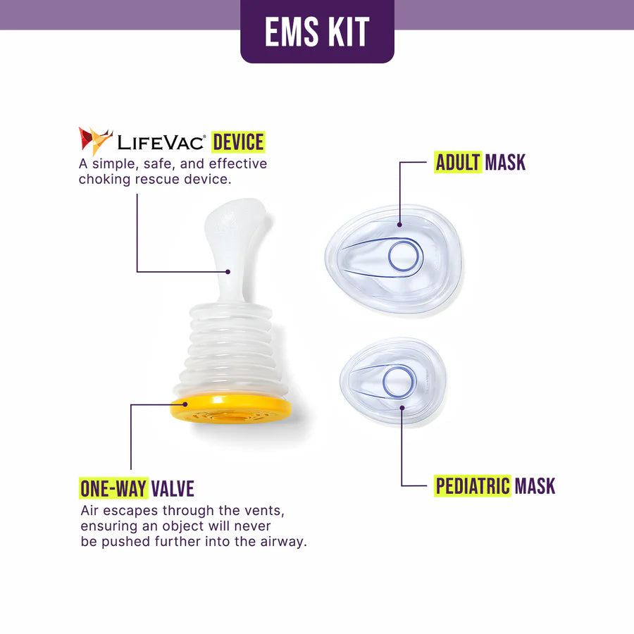 LifeVac-LVE2001 EMS Kit - Unit, 1 adult mask, 1 pediatric mask, Instructions for use (Each)