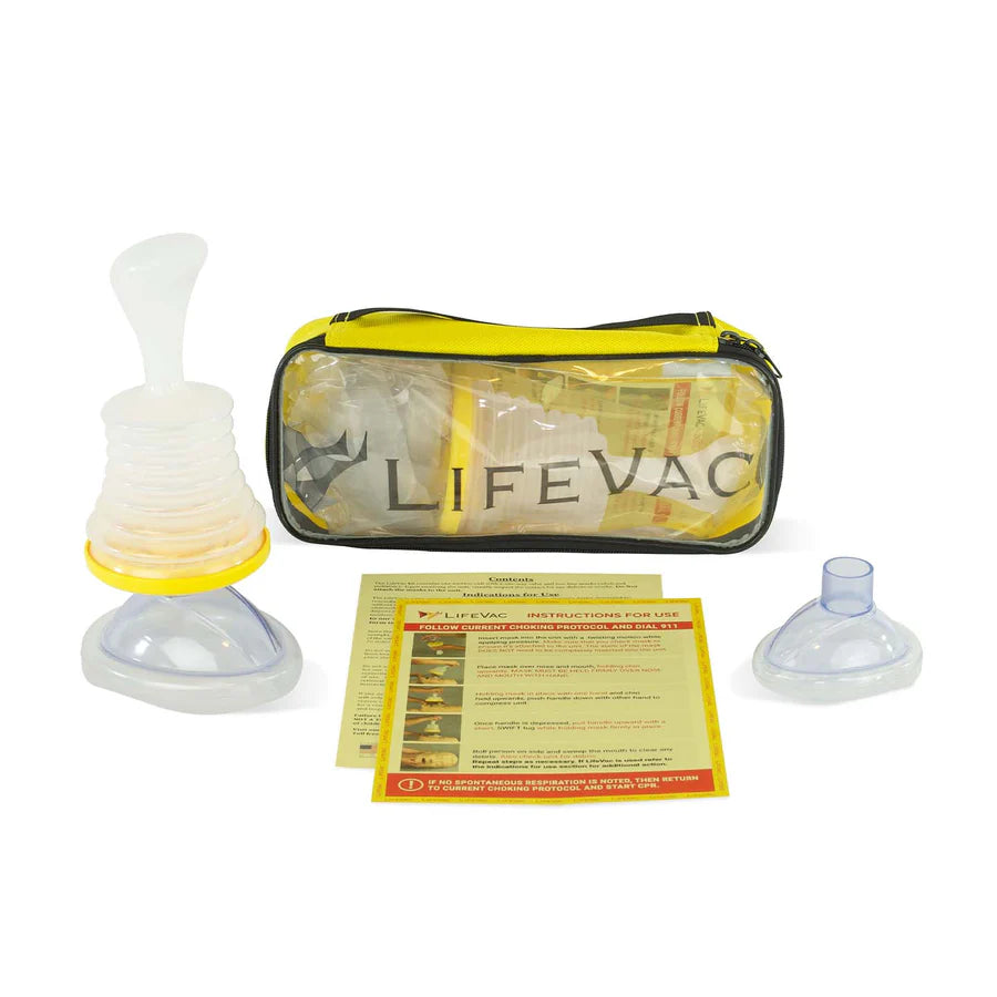 LifeVac-LVTK7001-RC Travel Kit - Unit, 1 adult mask, 1 pediatric mask, Instructions for Use, packaged in yellow (Each)