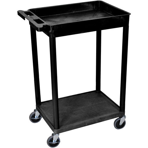 Luxor Crank Adjustable Stand-Up Desk (Dark Walnut Desk, Silver Frame)