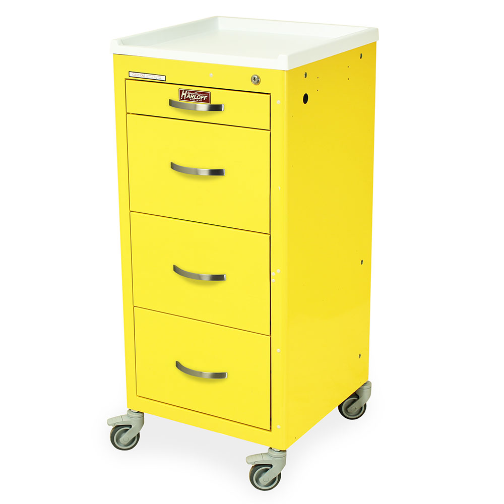 Harloff-M3DS1830K04Q M-Series Tall Isolation Cart with Four Drawers & Standard Key Lock, Quick Ship Item