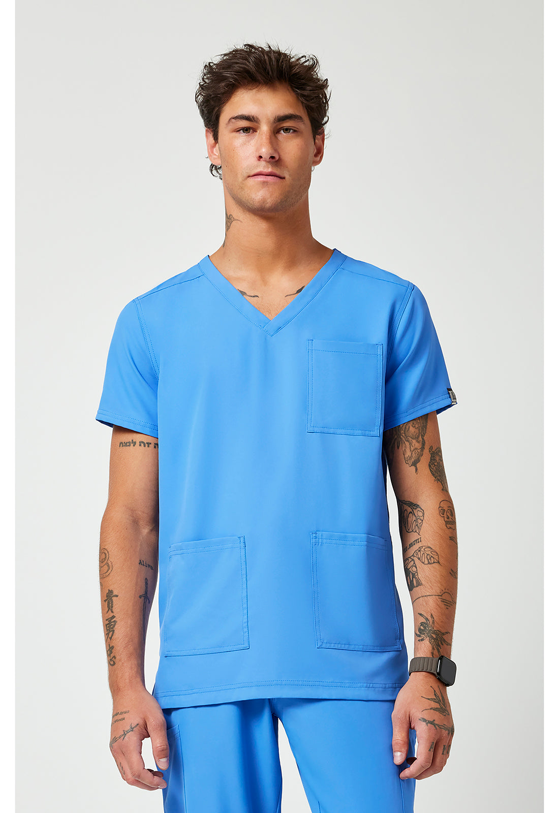 Med Couture Insight Men's V-Neck Scrub Top – 3 Pockets