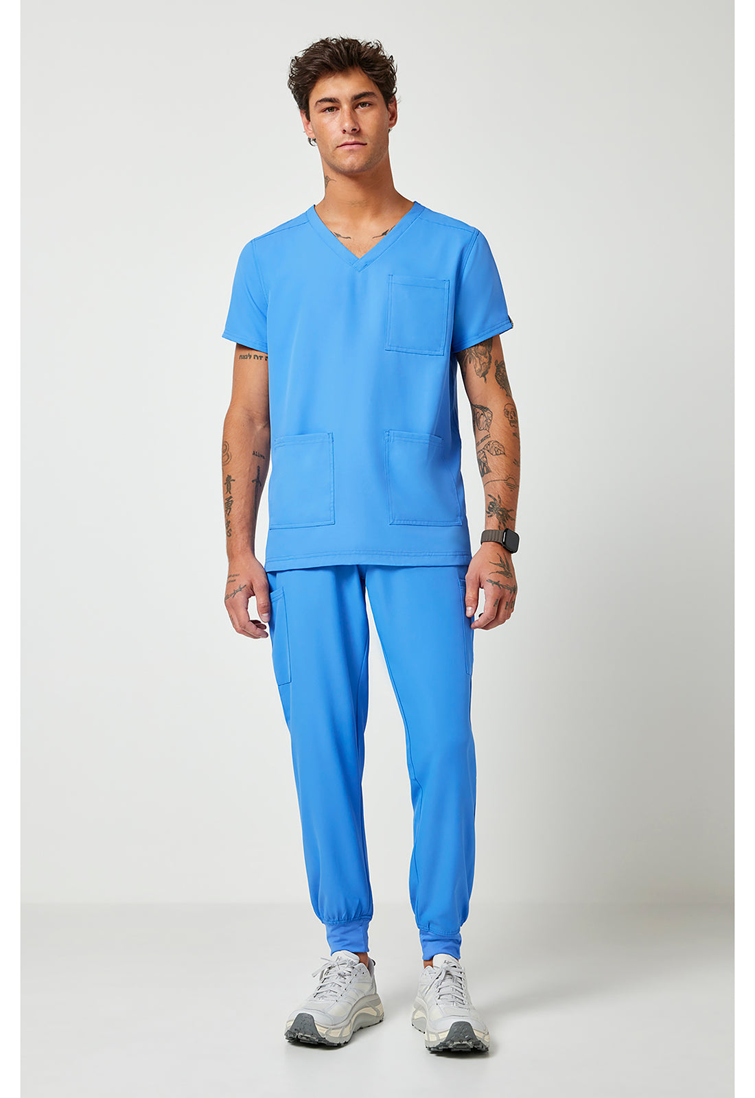 Med Couture Insight Men's V-Neck Scrub Top – 3 Pockets