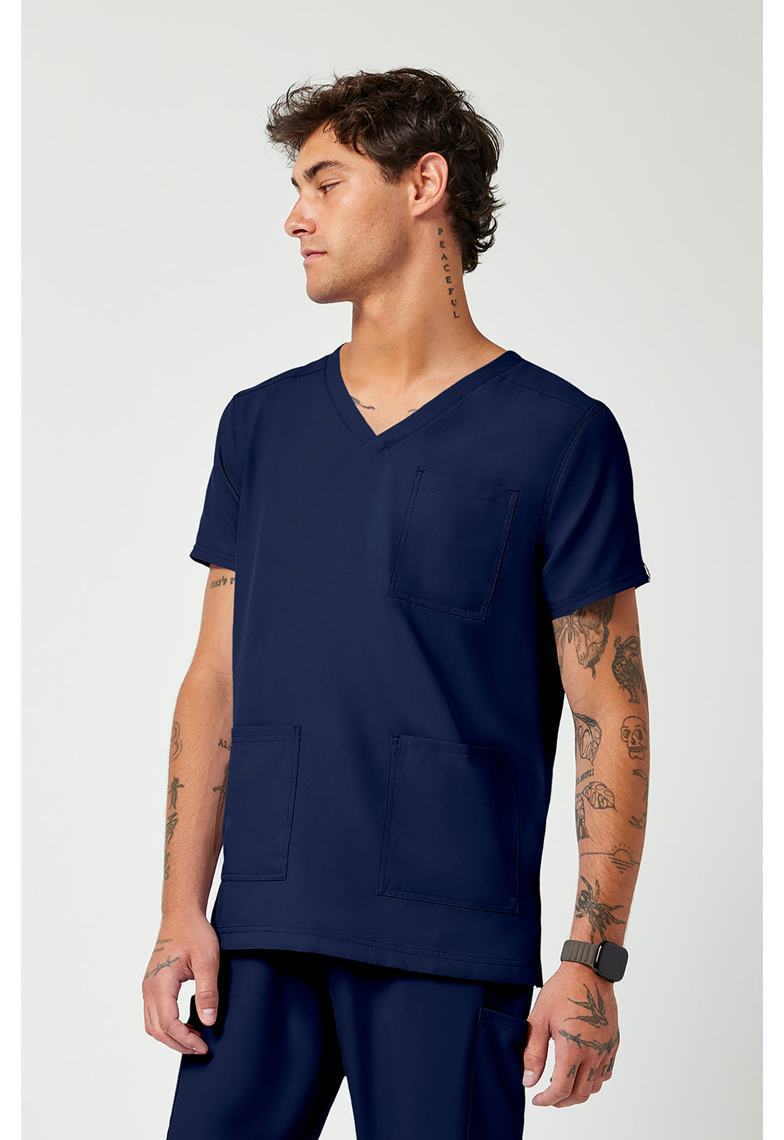 Med Couture Insight Men's V-Neck Scrub Top – 3 Pockets