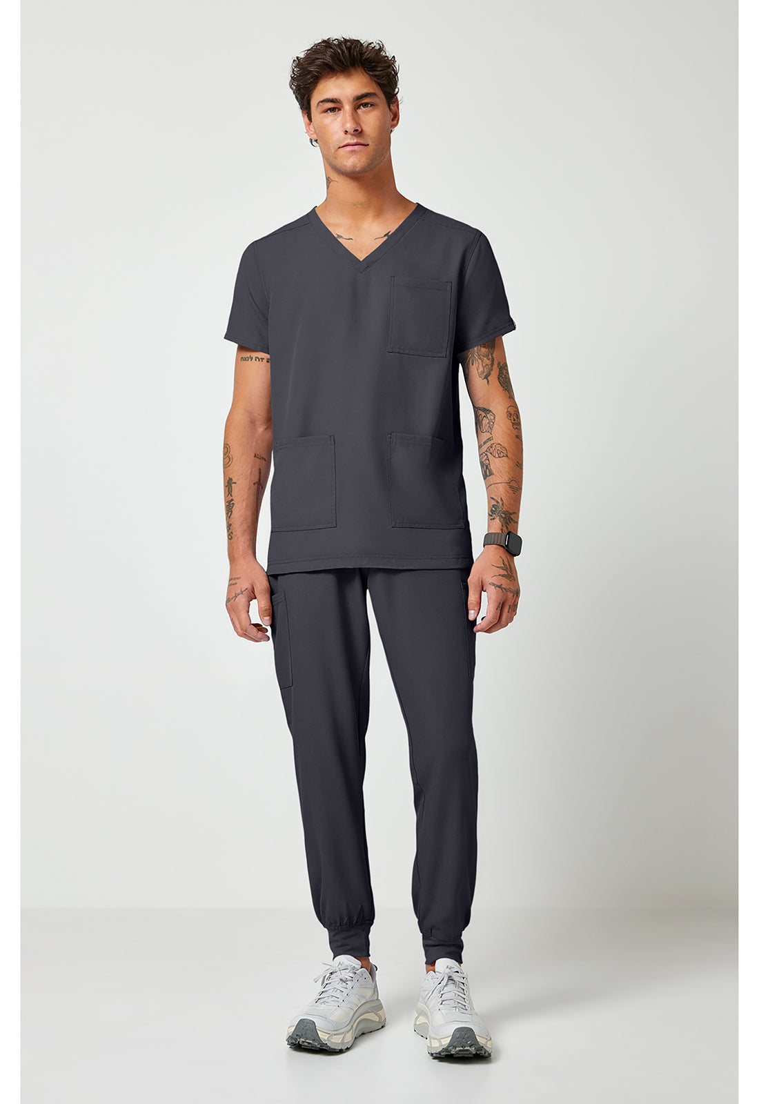 Med Couture Insight Men's V-Neck Scrub Top – 3 Pockets