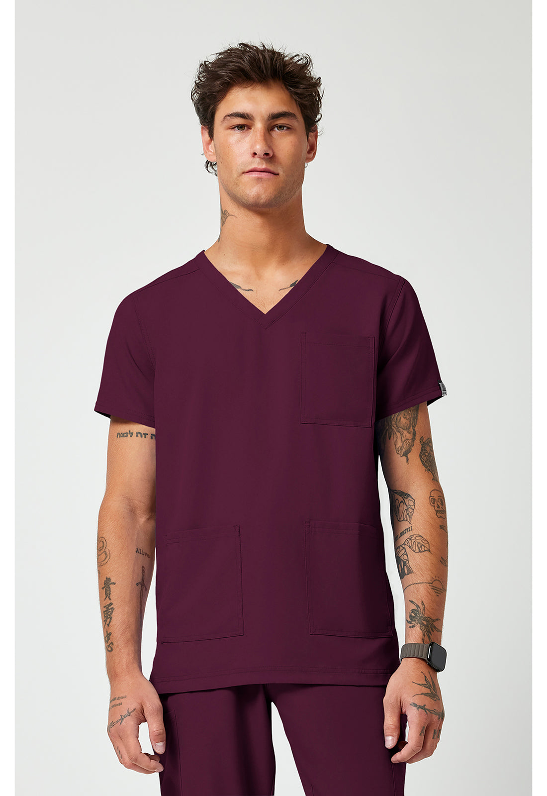 Med Couture Insight Men's V-Neck Scrub Top – 3 Pockets